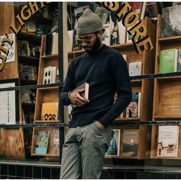 Taylor Stitch Ventana Sweater In Navy Merino Wool XS 36 Unisex NWT - Picture 3 of 15